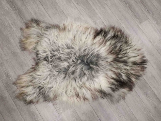 Icelandic Sheepskin: Gray: 120-130cm or 48" to 52" 