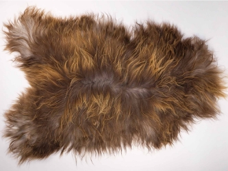 Icelandic Sheepskin: Rusty Brown: 130-140cm or 52" to 56" 