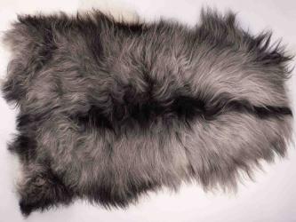 Icelandic Sheepskin: Gray: 130-140cm or 52" to 56" 