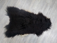 Icelandic Sheepskin: Blacky Brown with White Edges: 130-140cm or 52" to 56" 