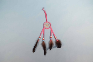 Navajo Dreamcatcher with Glass Beads: 2" 