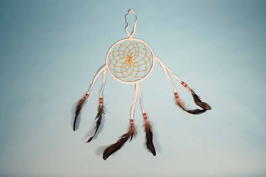 Navajo Dreamcatcher with Glass Beads: 6" 