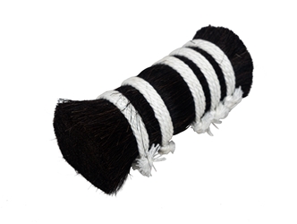 Double Drawn Horse Tail Hair: Black: 4" to 5" (lb) 