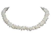 Stone Chip Necklace: White 18" 