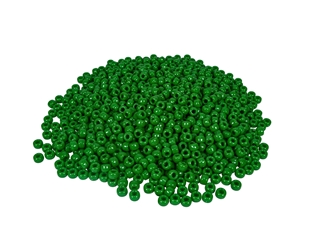 9mm Plastic Crow Beads: Green Opaque (1000/bag) plastic beads