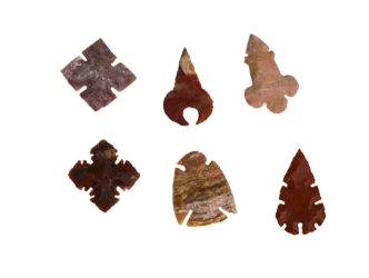 Fancy Flint Arrowhead: Assorted Shapes: ~2" 