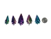 1.5" Rainbow Jasper Plated Arrowhead Pendant - 76-3P15-AS (9UC4F)