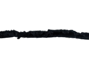Rabbit Fur Trim: Dyed Black (yard) 