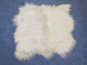 Icelandic Sheepskin Rug: ~4x4 ft: White 