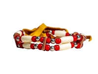 Iroquois Bone Anklet Bracelet: Assorted Colors 