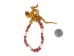 Iroquois Bone Anklet Bracelet: Red - 81-700-RD (Y2K)