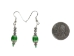 Iroquois Chevron Earrings: Green & Silver - 82-02-G (Y2HC17)