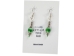 Iroquois Chevron Earrings: Green & Silver - 82-02-G (Y2HC17)