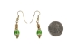 Iroquois Chevron Earrings: Green & Gold - 82-02-GG (Y2HC17)