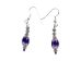 Iroquois Chevron Earrings: Royal Blue & Silver - 82-02-P (Y2HC17)