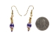 Iroquois Chevron Earrings: Royal Blue & Gold - 82-02-PG (Y2HC17)
