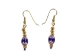 Iroquois Chevron Earrings: Royal Blue & Gold - 82-02-PG (Y2HC17)