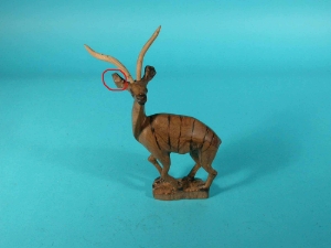 African Impala Wood Carving (Broken Ear) 