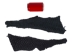 Suede Carp Leather: Bluish Black - 870-4S-BB (Y1X)