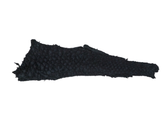 Suede Carp Leather: Bluish Black 