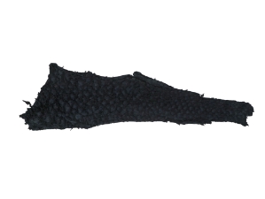 Suede Carp Leather: Bluish Black 