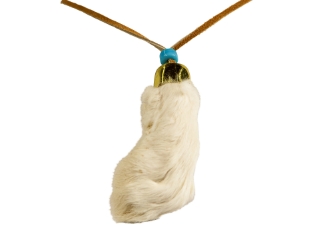 Natural 1-Rabbit Foot Necklace 