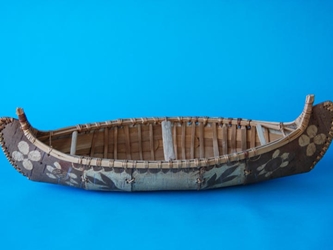 2-Foot 4-Inch Attikamek Birchbark Canoe: Gallery Item 