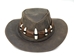 Leather Hat with Band and 6 Alligator Teeth: Gallery Item - 1174-HA6-50-G4742 (Y2O)