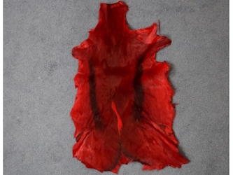 Dyed Springbok Skin: #1: Deep Red: Gallery Item 