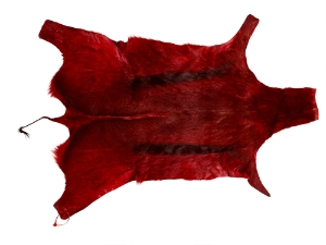 Dyed Springbok Skin: #1: Deep Red: Gallery Item 