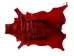 Dyed Springbok Skin: Select Grade: Deep Red: Gallery Item - 155-SEL-DR-G6959 (Y1FRA)