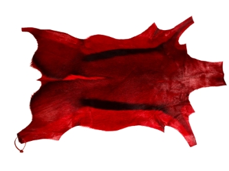 Dyed Springbok Skin: Select Grade: Deep Red: Gallery Item 