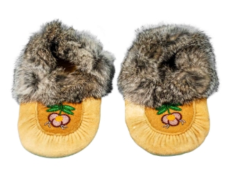 Cree Smoked Moose Moccasins: Gallery Item cree smoked moosehide moccasins