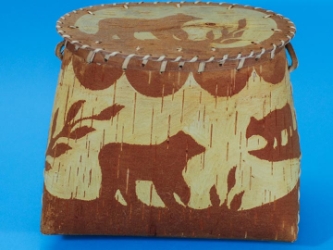 Attikamek Birchbark Rogan/Basket: Gallery Item 