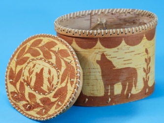 Attikamek Birchbark Rogan/Basket: Gallery Item 