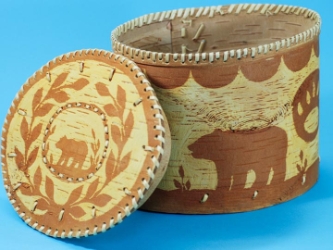 Attikamek Birchbark Rogan/Basket: Gallery Item 