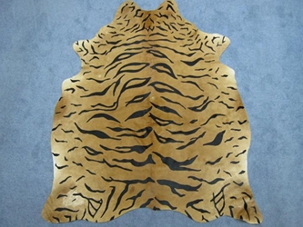 Printed Cow Hide: Tiger Pattern: Gallery Item 