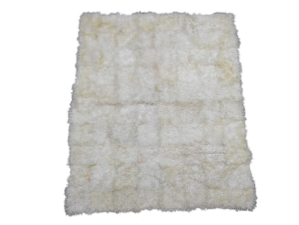 Angora Goatskin Rug: 84x66": Gallery Item 
