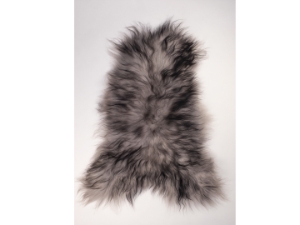 Dyed Icelandic Sheepskin: Silver Dark Tops:  90-100cm or 36" to 40": Gallery Item 