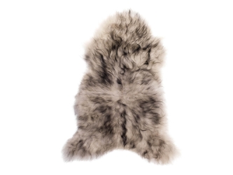 Dyed Icelandic Sheepskin: Light Silver Dark Tops:  90-100cm or 36" to 40": Gallery Item 