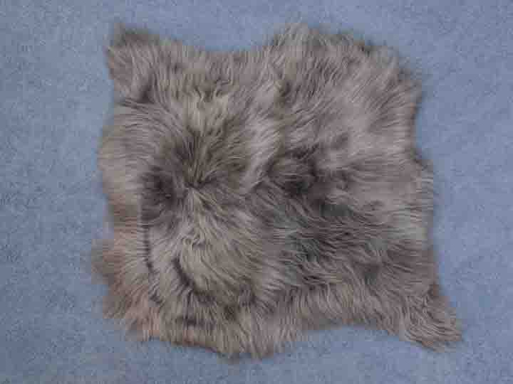 Icelandic Sheepskin Double Rug: Dyed Gray: Gallery Item 