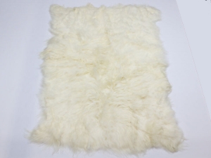 Icelandic Sheepskin Rug: ~5x8 ft: White: Gallery item 