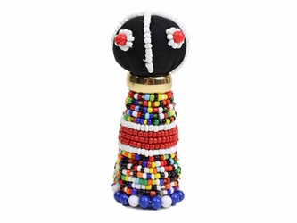 Ndebele Doll with No Hair: Small: 3-5": Gallery Item 
