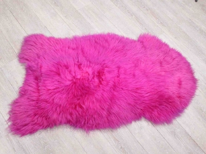UK Sheepskin: Bold Pink: 120-130cm: Gallery Item 