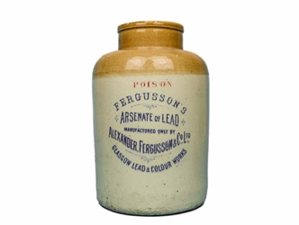 Poison Stoneware Jar: Gallery Item antique stoneware jars, stone ware jars, earthenware jars