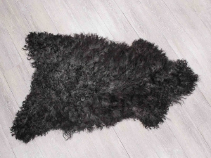 Gotland Sheepskin: Curly Gray: 100-110cm: Gallery Item 