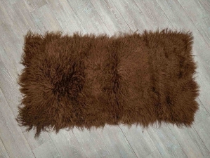 Discounted Dyed Chocolate Brown Tibet Lamb Plate: Gallery Item 