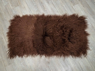 Discounted Dyed Chocolate Brown Tibet Lamb Plate: Gallery Item 