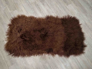 Discounted Dyed Chocolate Brown Tibet Lamb Plate: Gallery Item 