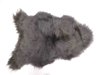 Dyed Icelandic Sheepskin: Gray: 90-100 cm or 36" to 40": Gallery Item 